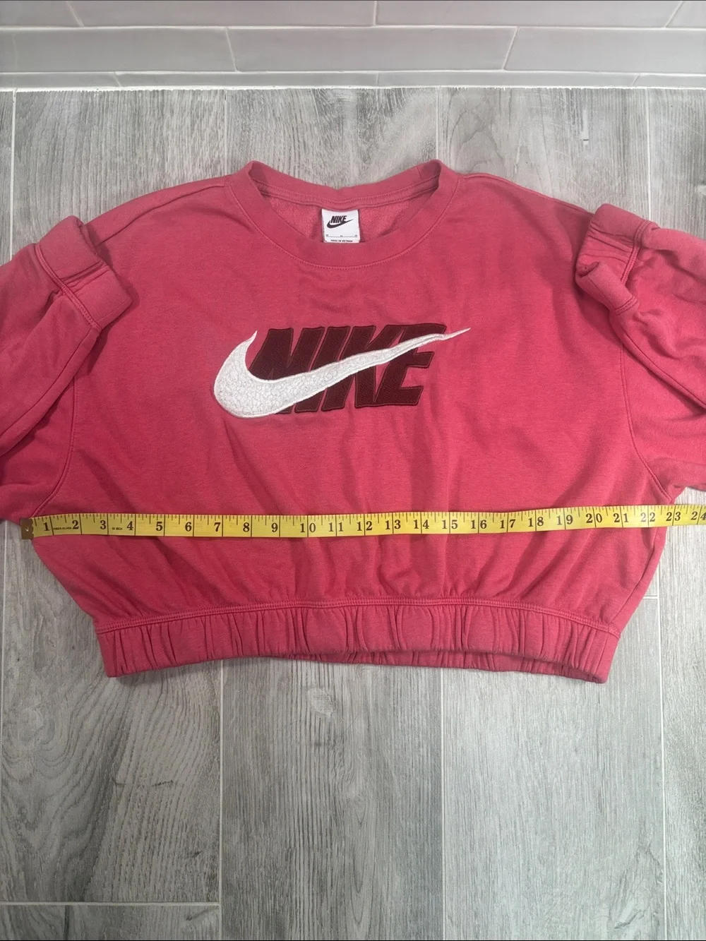 Nike Sportswear Fleece Cropped Crewneck Sweatshirt Pink Medium DD5069-622